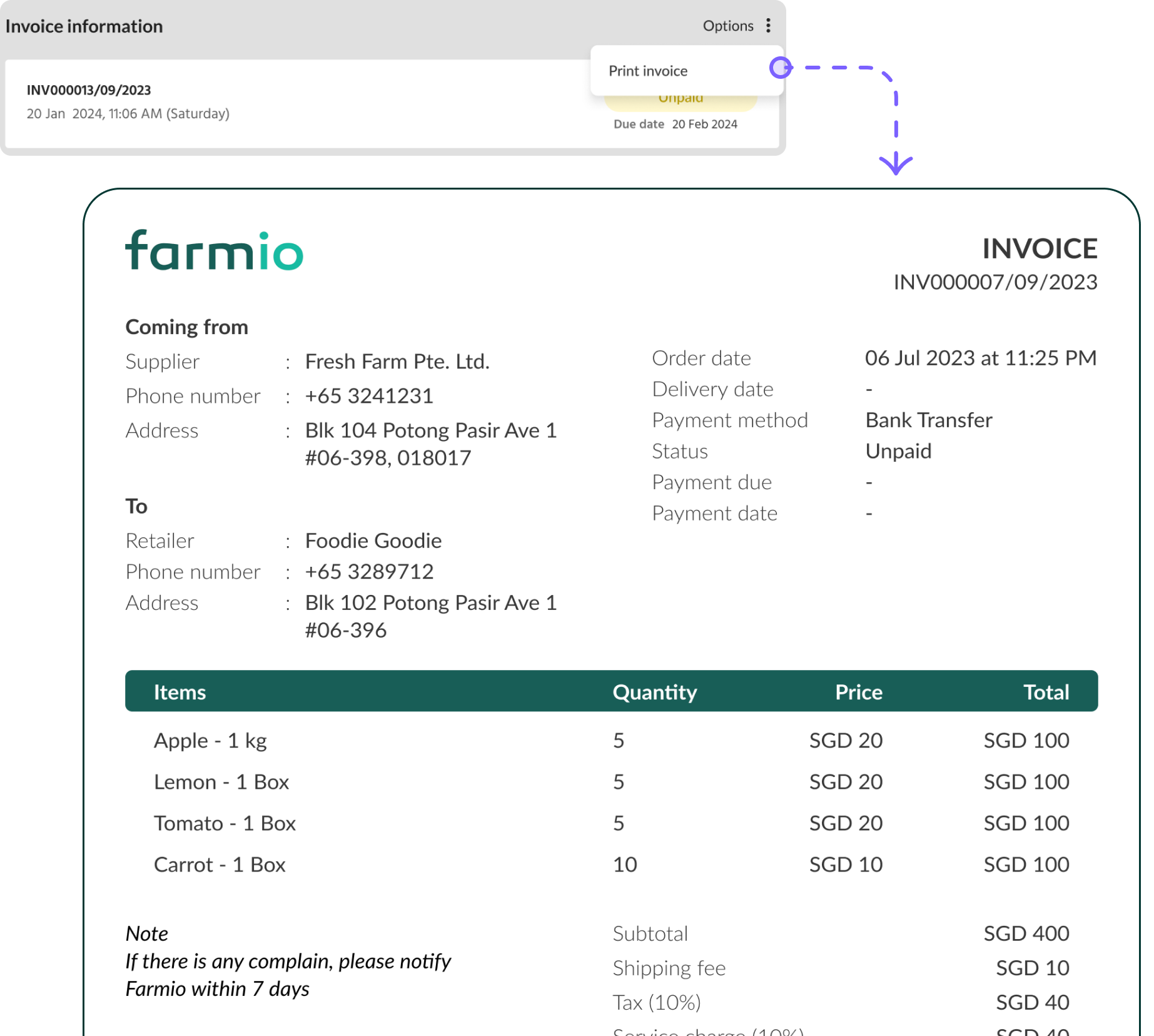 Automated Invoicing